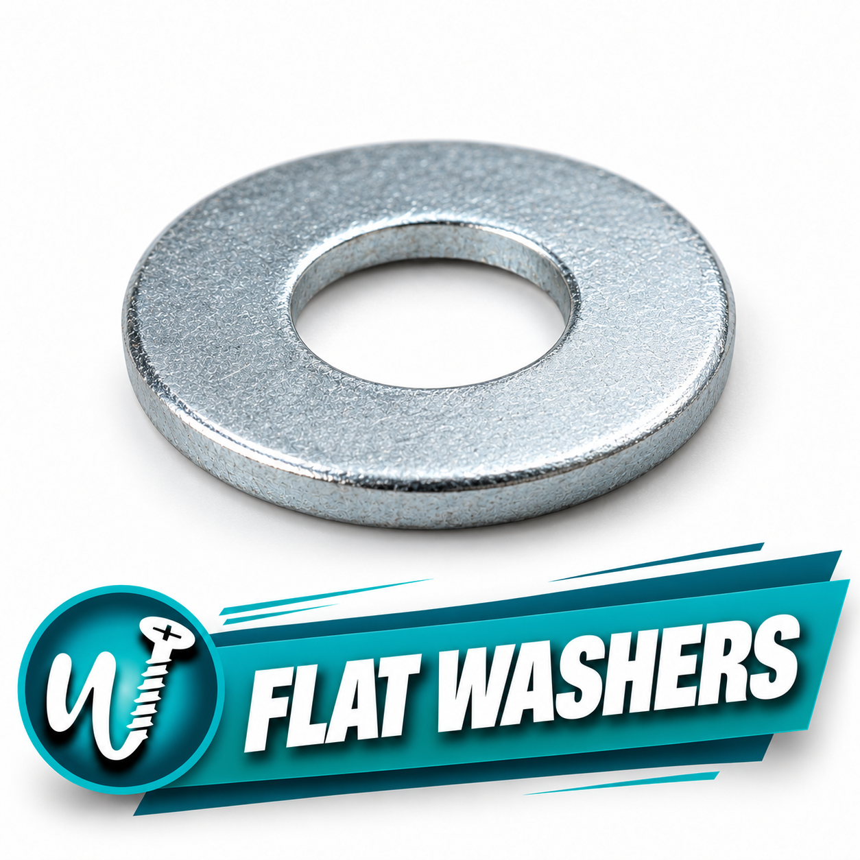 5/16 in. Nominal Size x 7/8 in. OD, 0.062 in. Thick Special Dimension Flat Washer, Nylon — Pack of 100 - Image 1