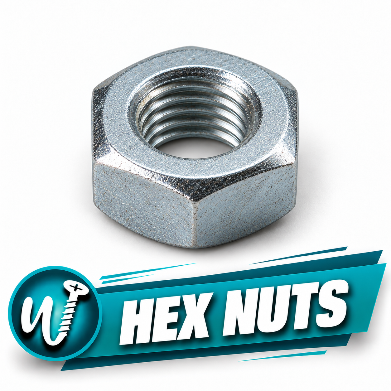 1/4-28 Finished Hex Nut, 18-8 Stainless Steel, ASME B18.2.2 — Pack of 100 - Image 1