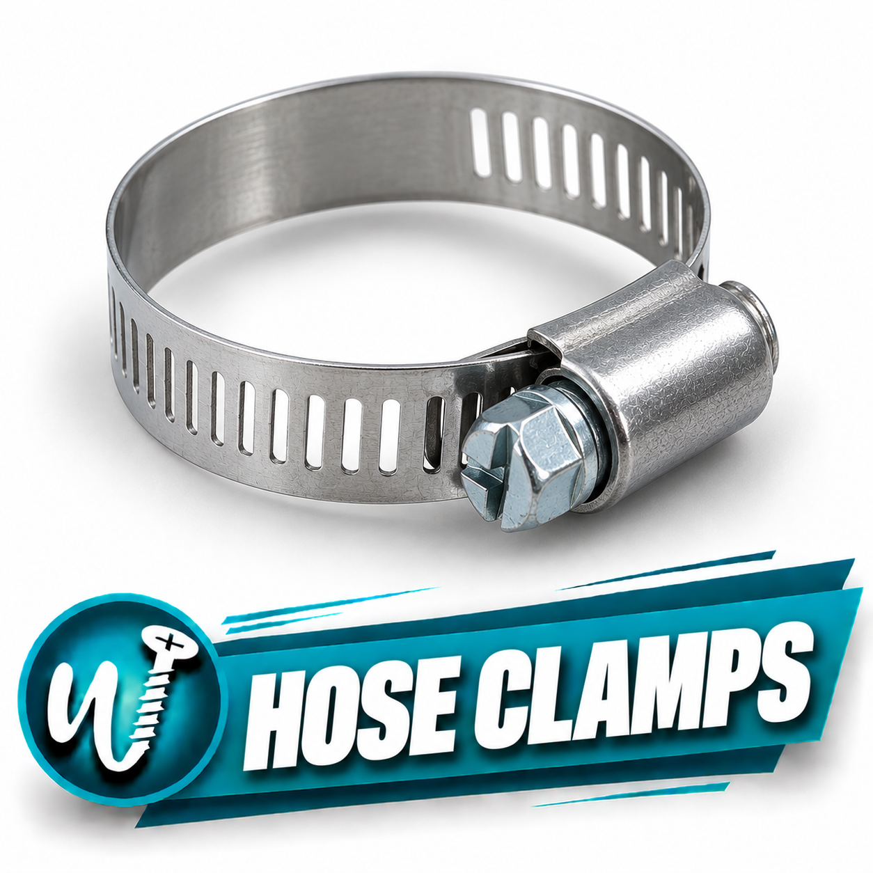 #36 Hose Clamp 1/2 in. Band, 300 Stainless Steel — Pack of 5 - Image 1