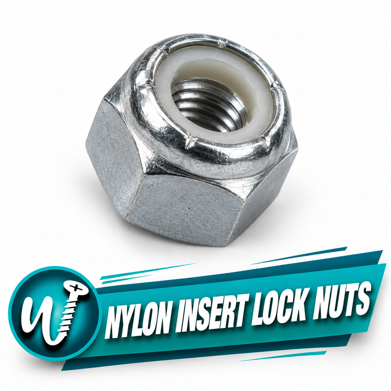 7/16-14 NE Standard Nylon Insert Lock Nut, 18-8 Stainless Steel, ASME B18.16.6 — Pack of 25 - Image 1