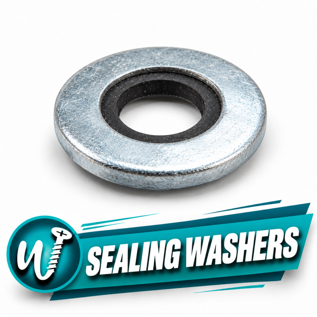 3/8 in. x 7/8 in. OD Bonded Sealing Washer EPDM Facing, 18-8 Stainless Steel — Pack of 100