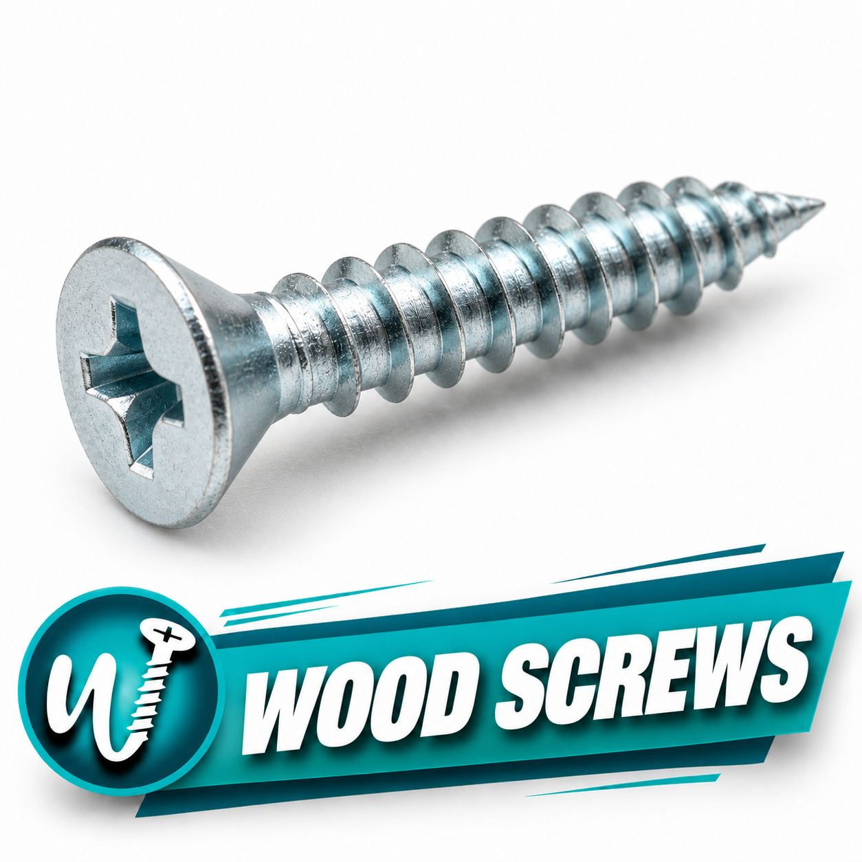 #6 x 1 in. Frearson (Reed & Prince) Flat Head Wood Screw, Silicon Bronze — Pack of 100 - Image 1